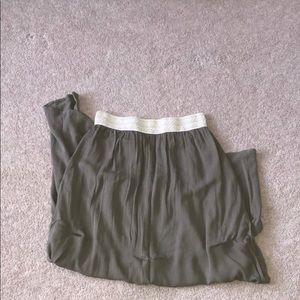 Olive green maxi skirt